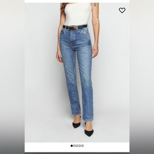 Reformation Cynthia High Rise Straight Jeans in Colorado